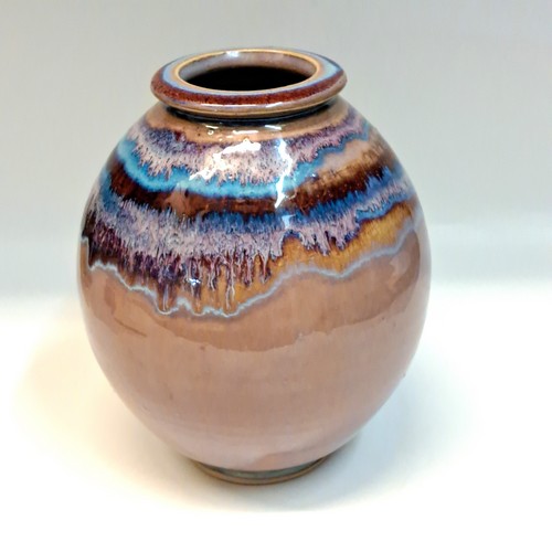 #240704 Vase Violet & Blue $28 at Hunter Wolff Gallery